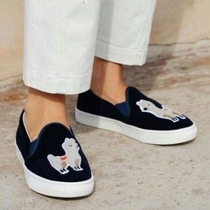 Soludos slip on llama sneakers